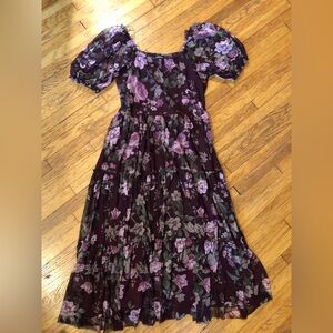 Girls Purple floral maxi dress. Size 12